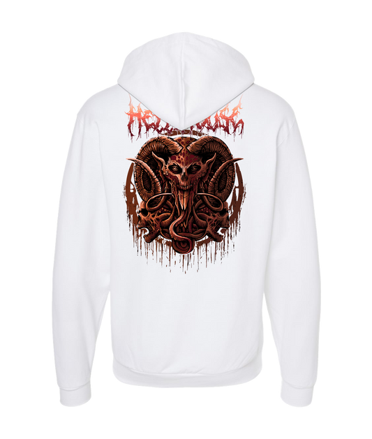 Hellhouse crypt - LORDSKVLL - White Zip Up Hoodie
