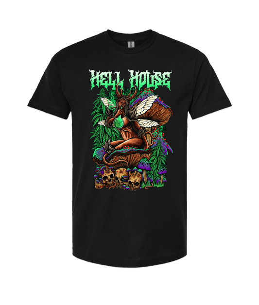V-HELLTOP - MUSHROOM - Black T-Shirt