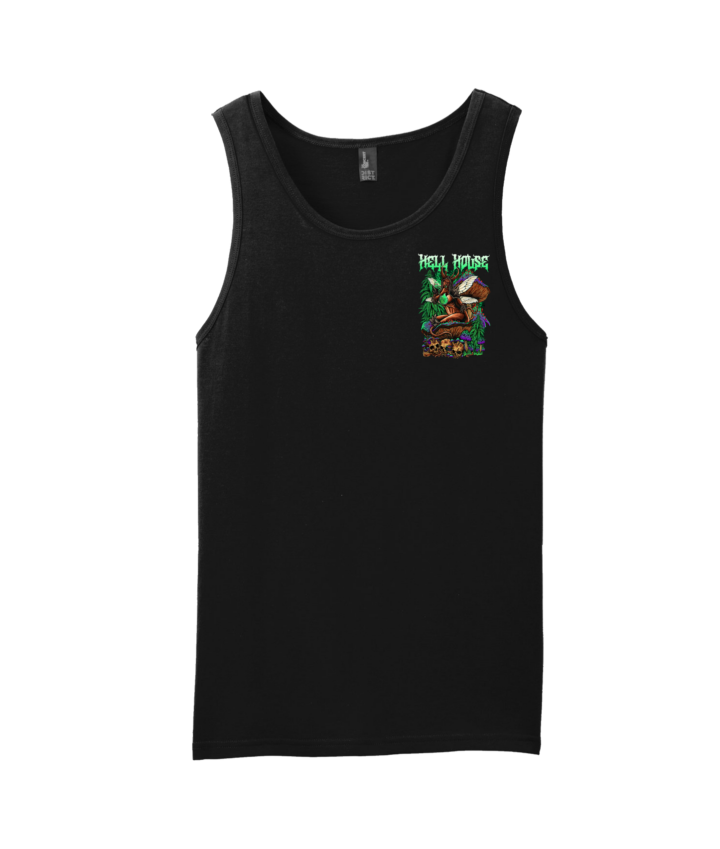 V-HELLTOP - MUSHROOM - Black Tank Top