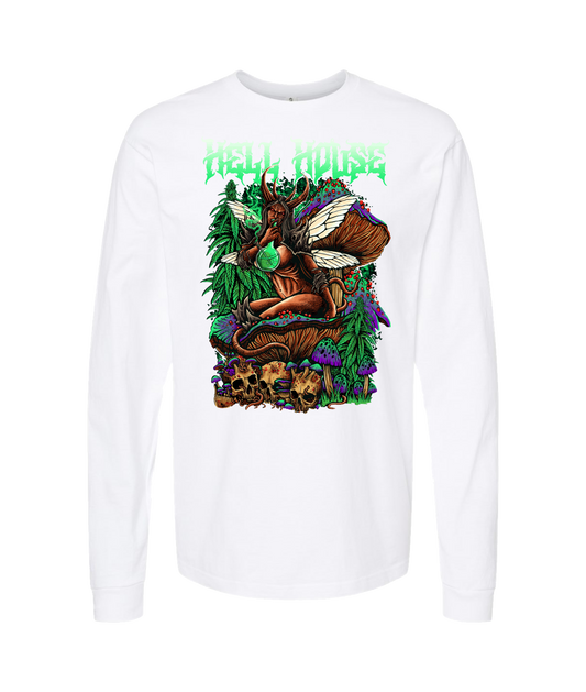 V-HELLTOP - MUSHROOM - White Long Sleeve T