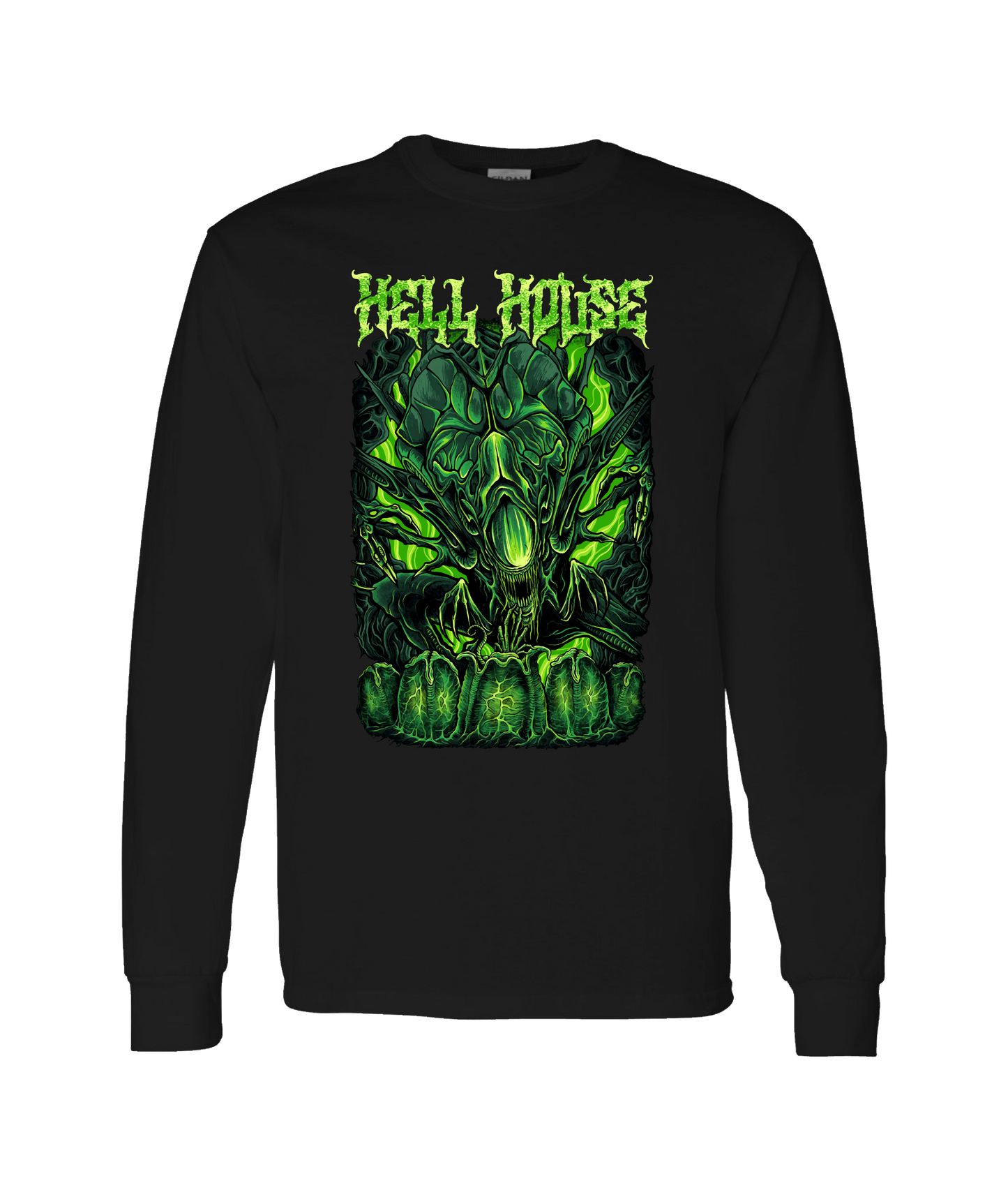 V-HELLTOP - ALIEN - Black Long Sleeve T