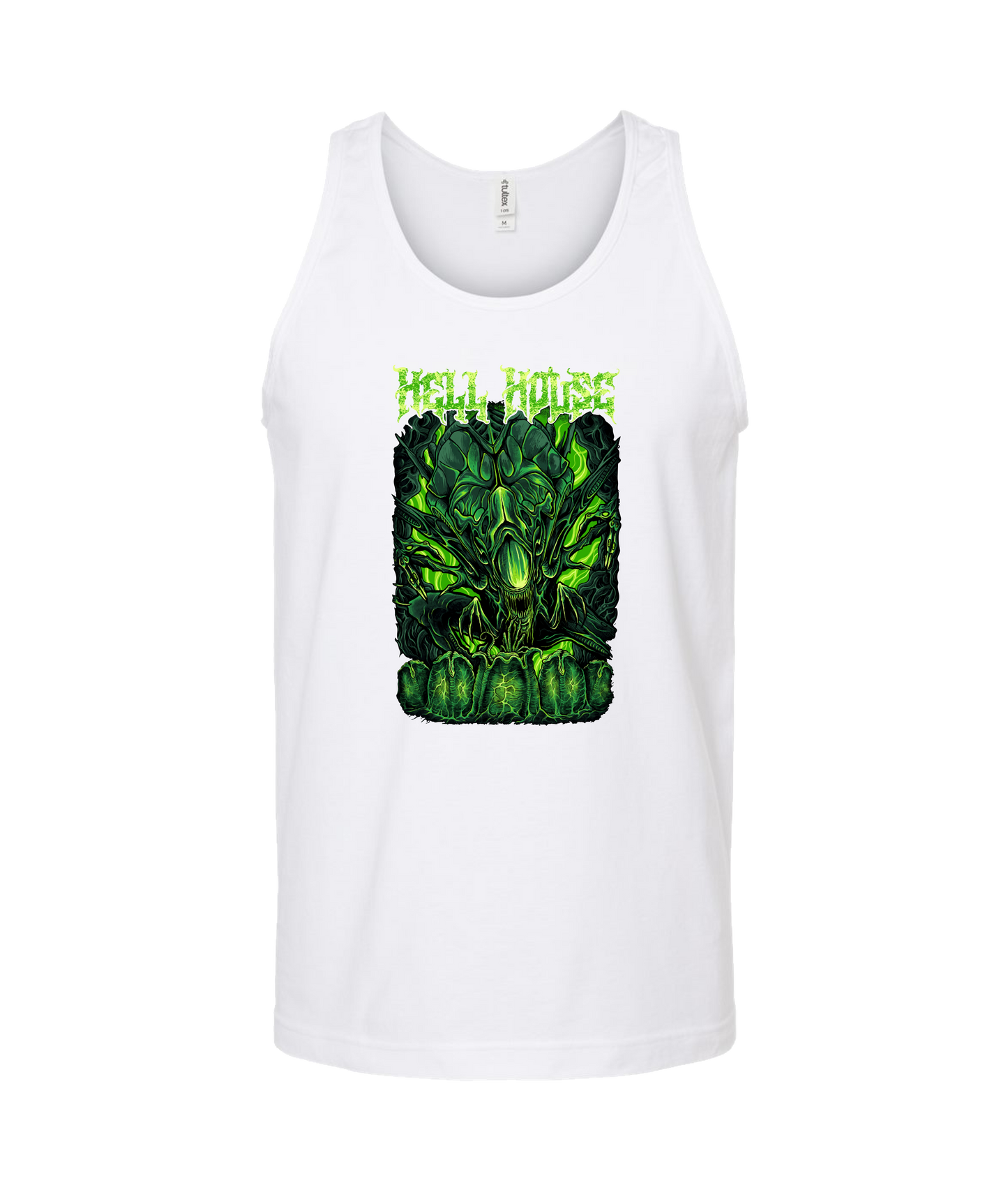 Hellhouse crypt - ALIEN - White Tank Top