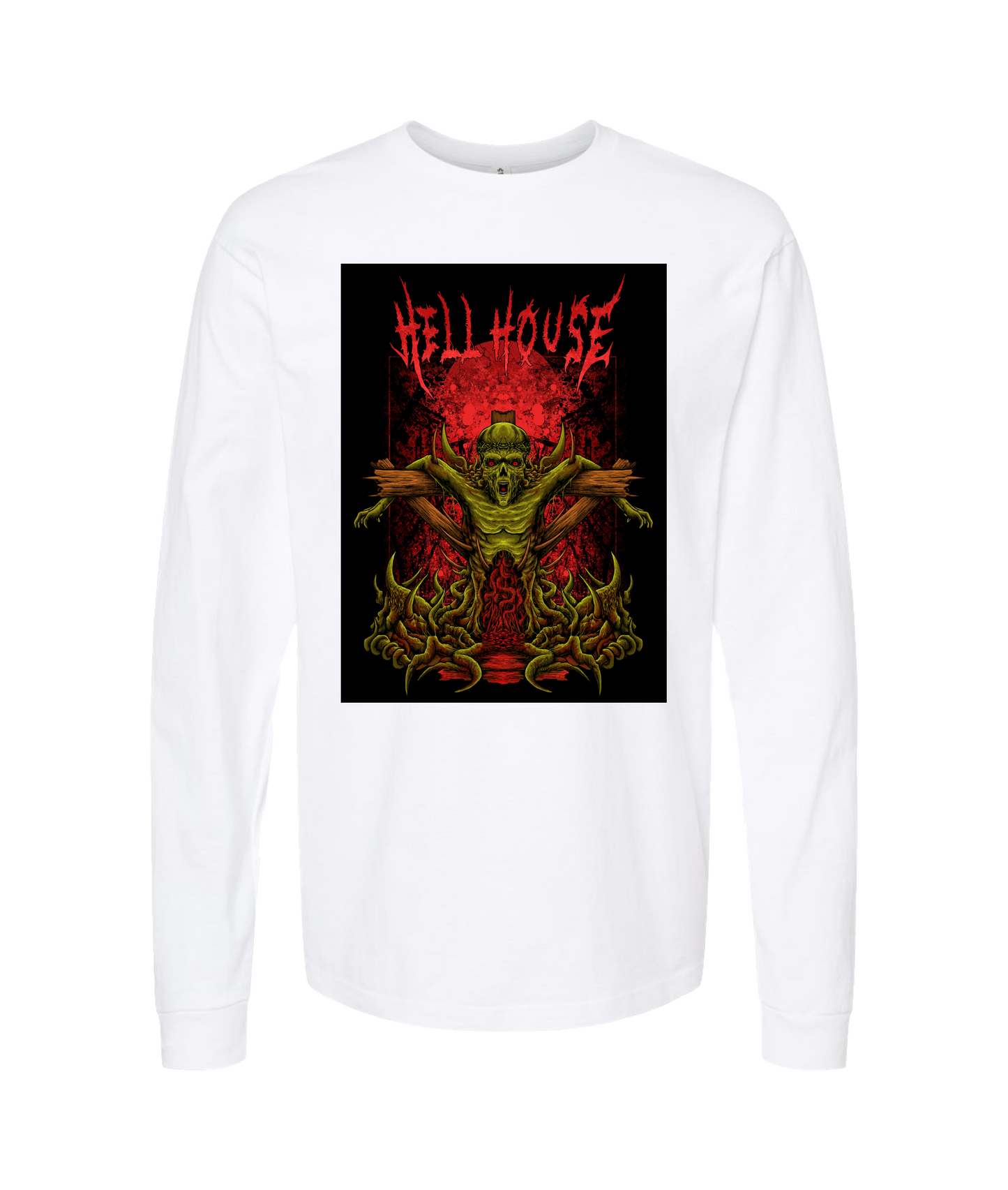 Hellhouse crypt - LIBSS - White Long Sleeve T