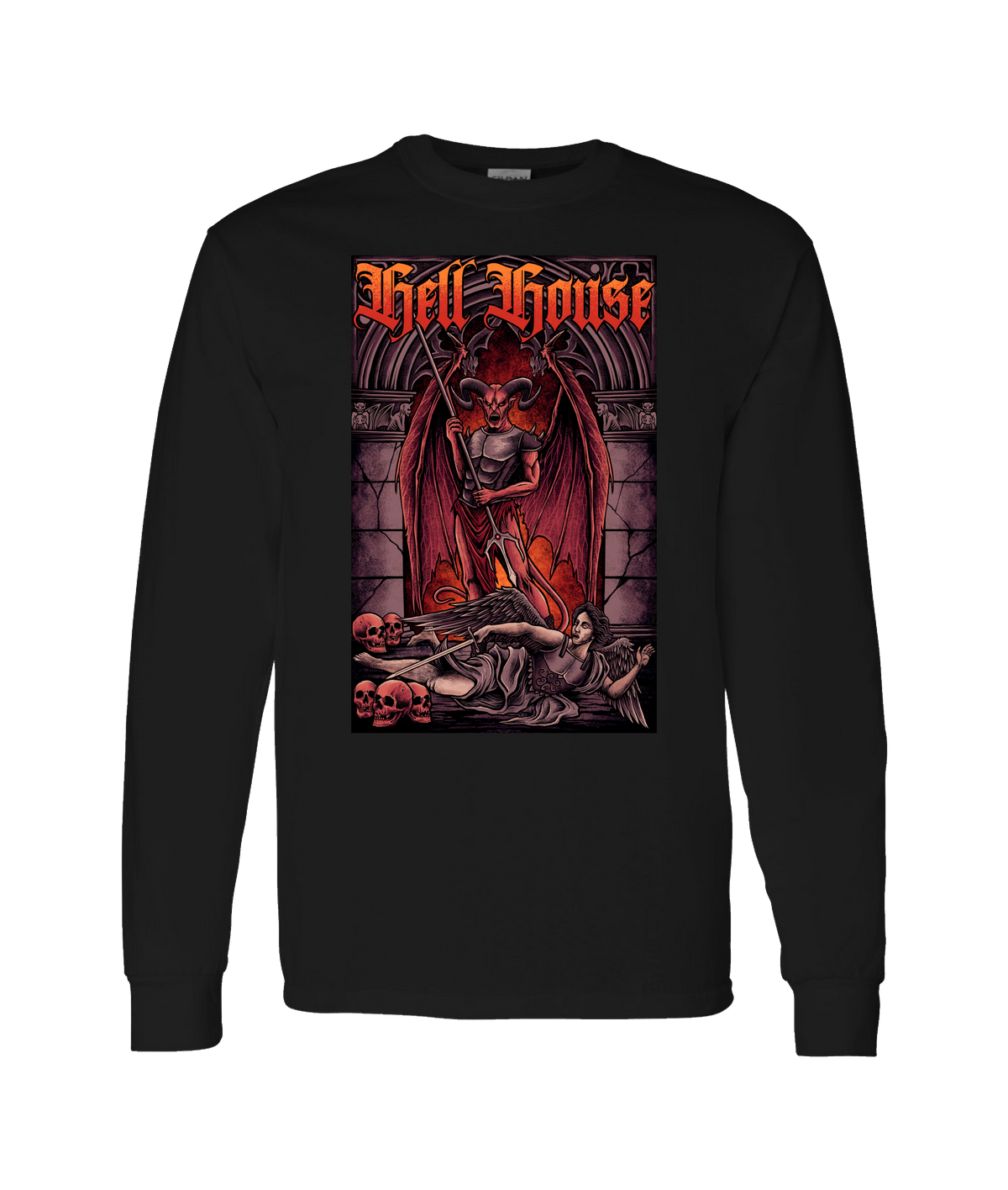 V-HELLTOP - Devil VS Michael  - Black Long Sleeve T