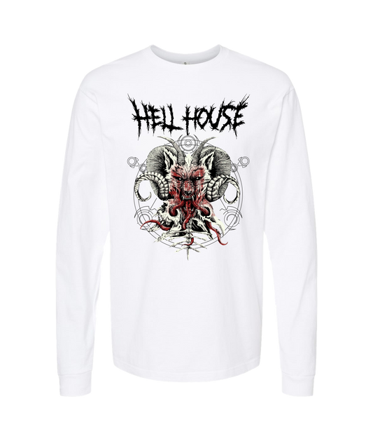 V-HELLTOP - WOLFHORN - White Long Sleeve T