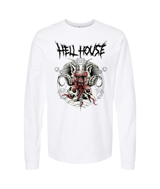 Hellhouse crypt - WOLFHORN - White Long Sleeve T