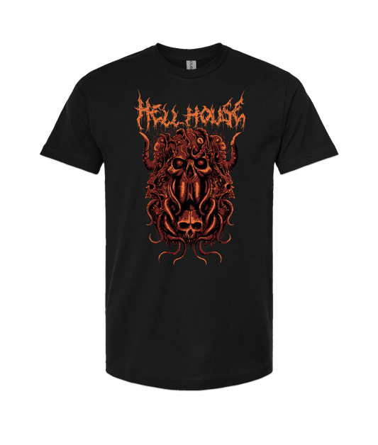 V-HELLTOP - OCTOPUSSSKVLL - Black T Shirt