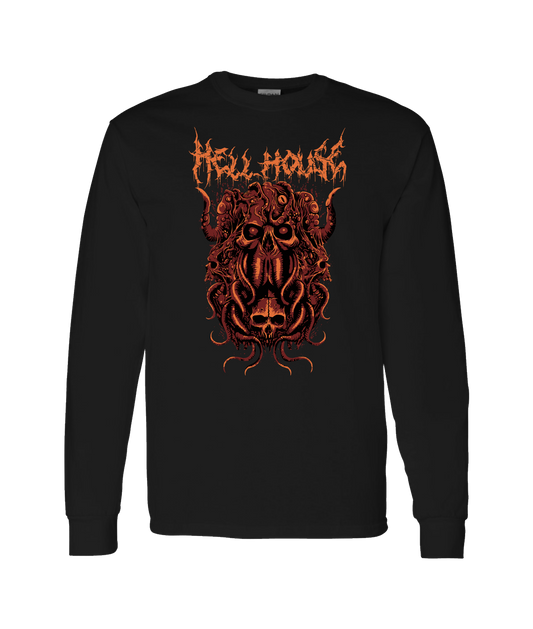V-HELLTOP - OCTOPUSSSKVLL - Black Long Sleeve T