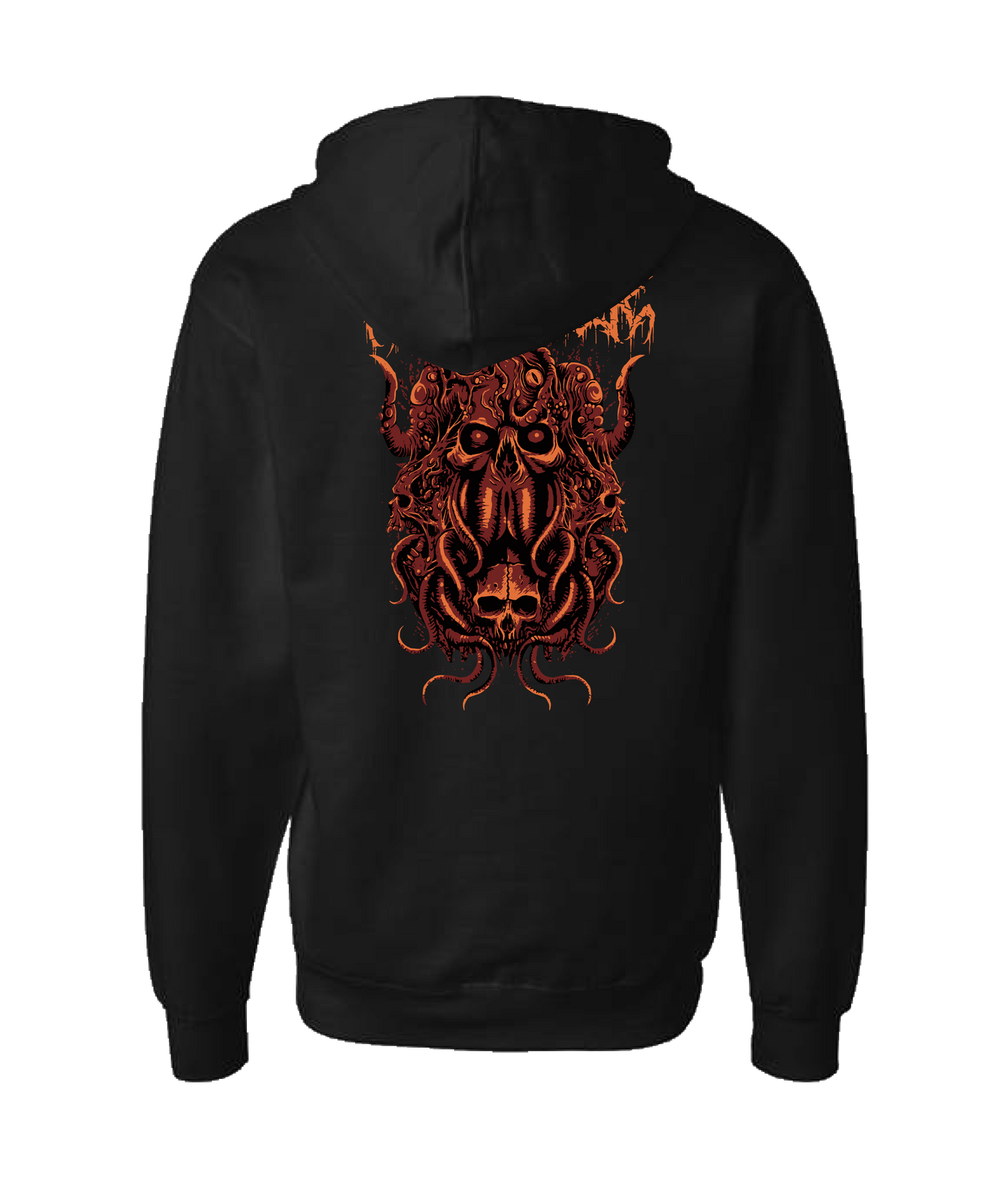 V-HELLTOP - OCTOPUSSSKVLL - Black Zip Up Hoodie