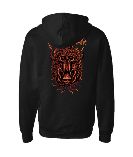 V-HELLTOP - OCTOPUSSSKVLL - Black Zip Up Hoodie