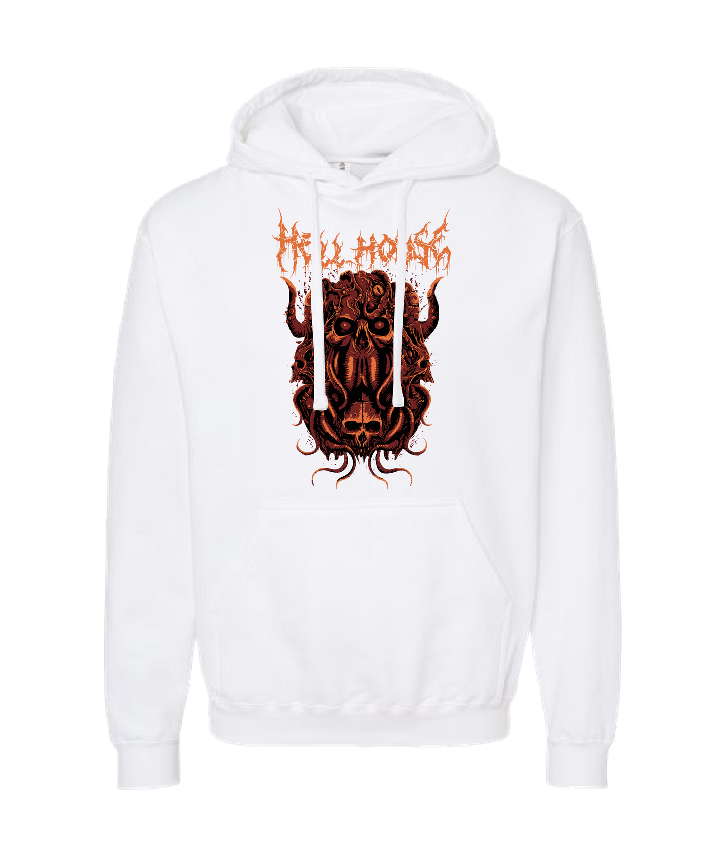 V-HELLTOP - OCTOPUSSSKVLL - White Hoodie