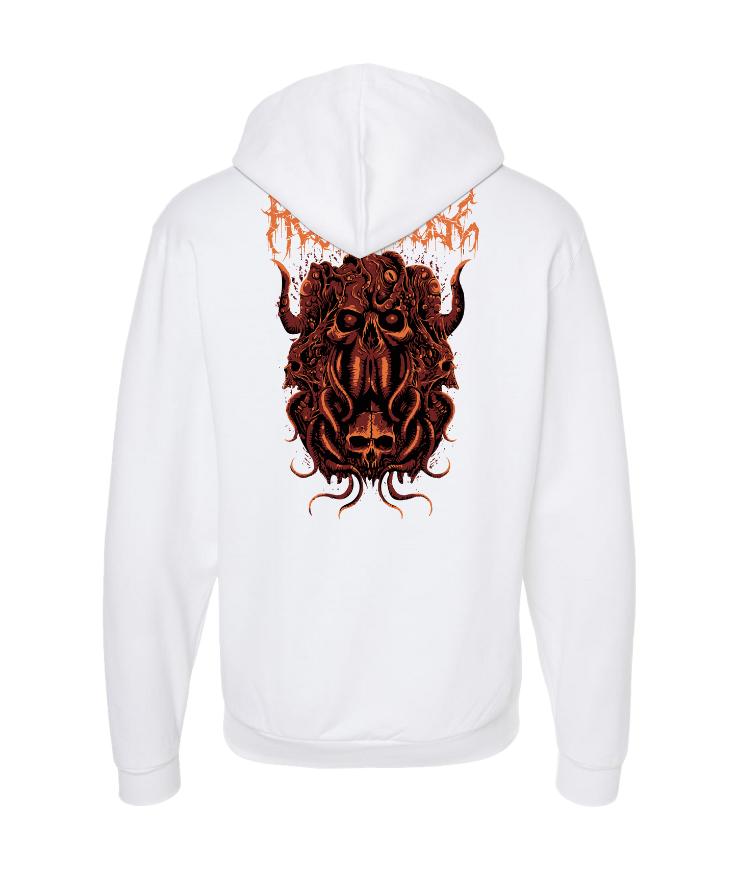 Hellhouse crypt - OCTOPUSSSKVLL - White Zip Up Hoodie