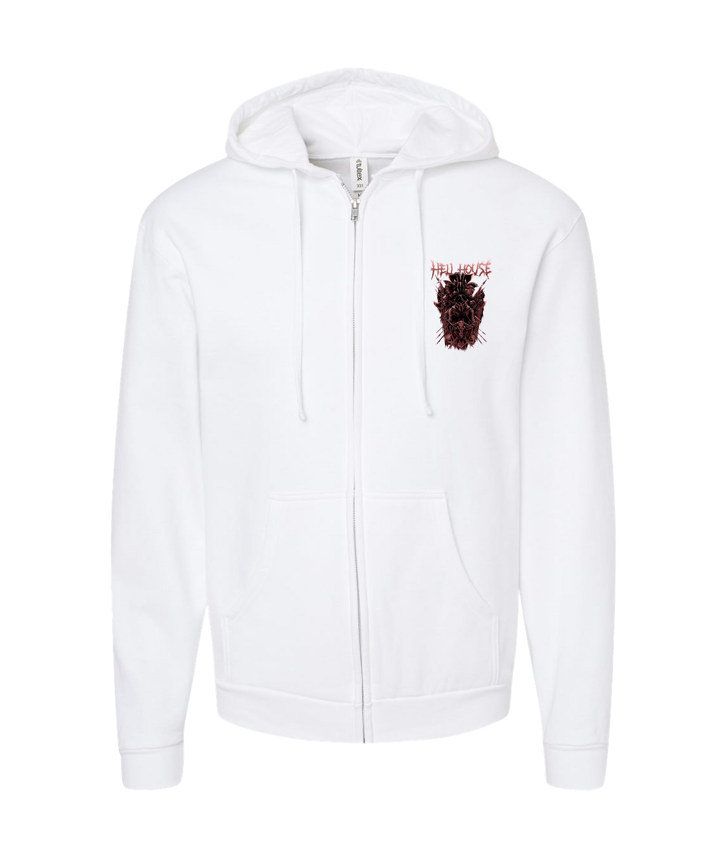 Hellhouse crypt - GLADIATOR - White Zip Up Hoodie