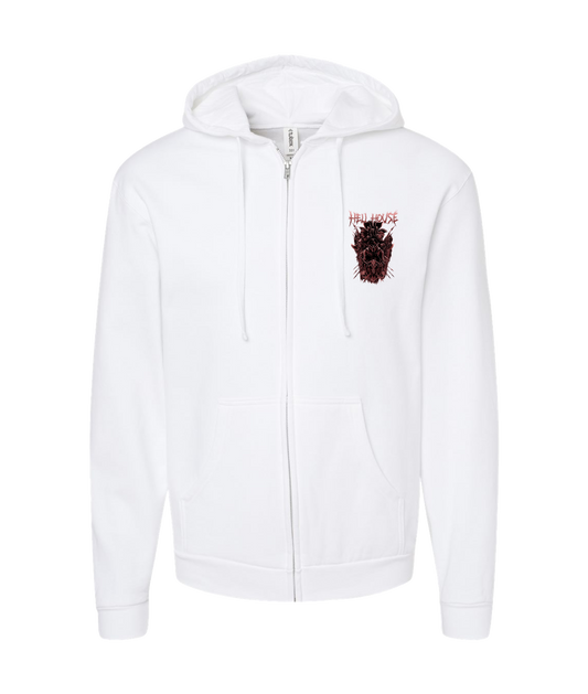 V-HELLTOP - GLADIATOR - White Zip Up Hoodie