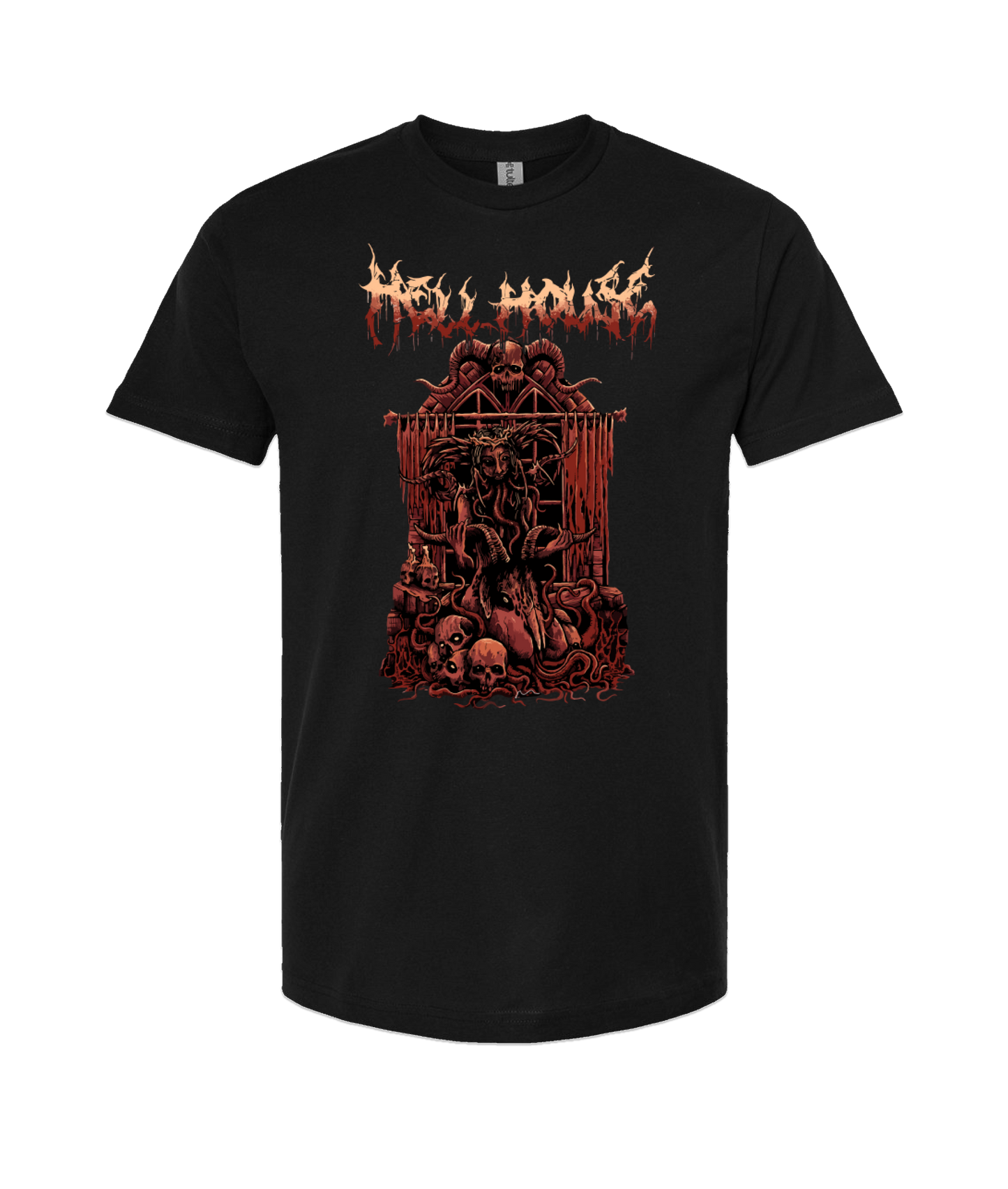 V-HELLTOP - GIRLGOAT - Black T-Shirt