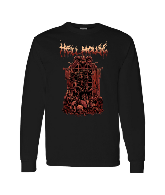 V-HELLTOP - GIRLGOAT - Black Long Sleeve T