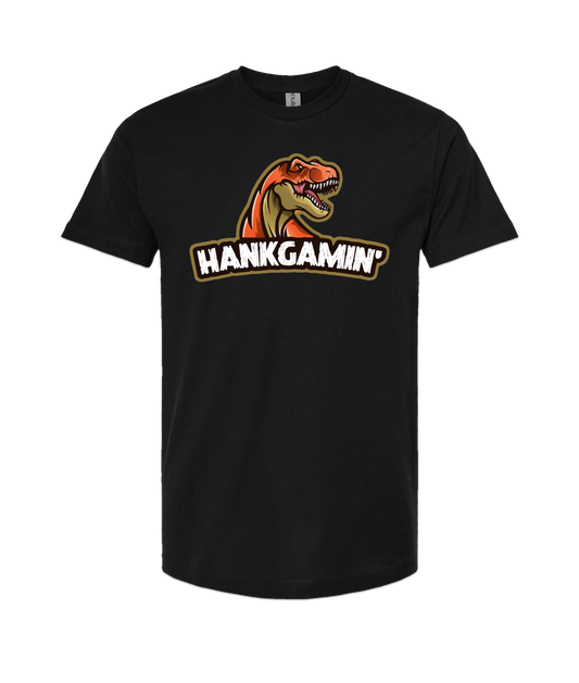 Hank Gamin' - T-Rex Orange - Black T Shirt