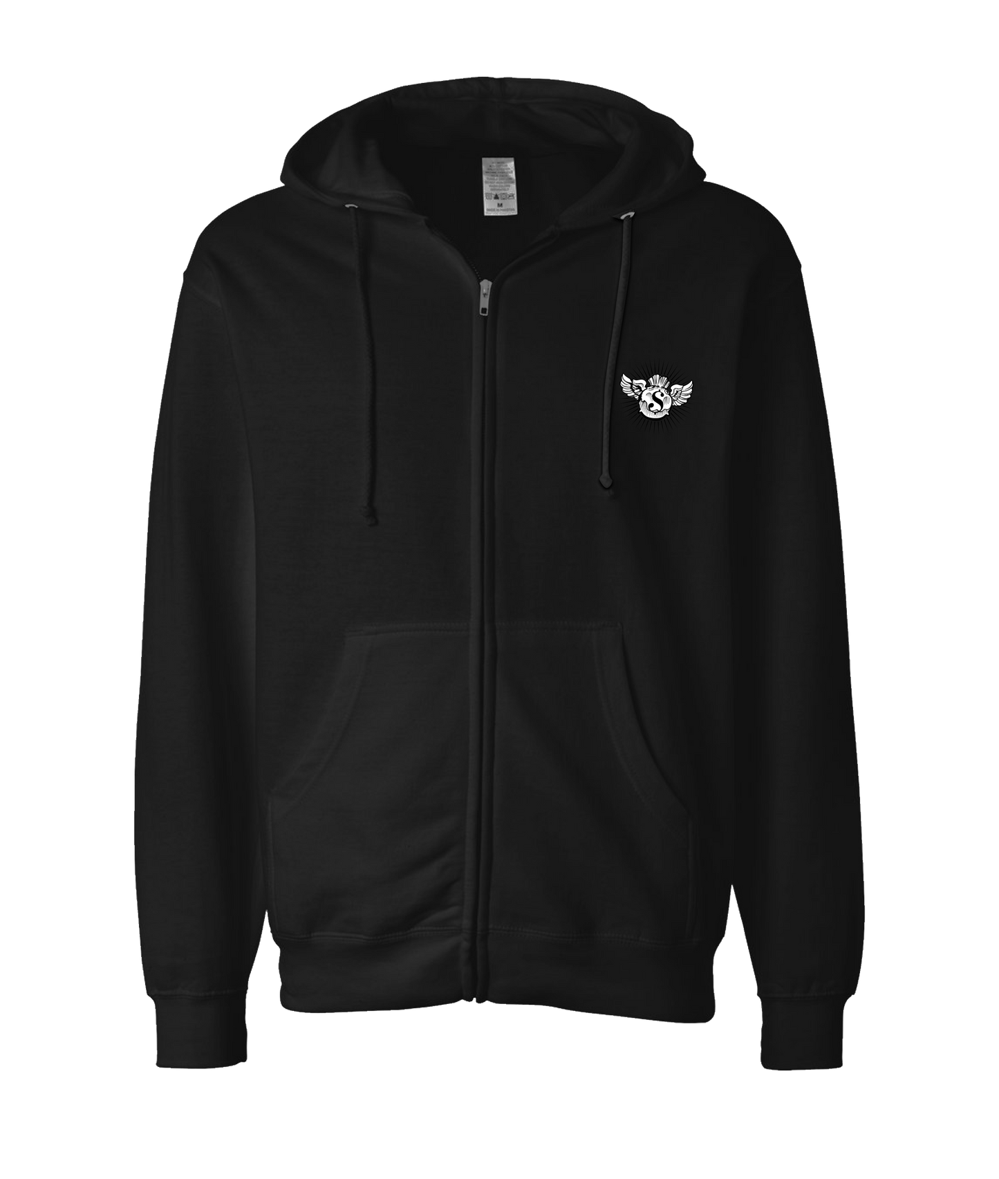 Hu$tle Hard - LOGO 1 - Black Zip Up Hoodie