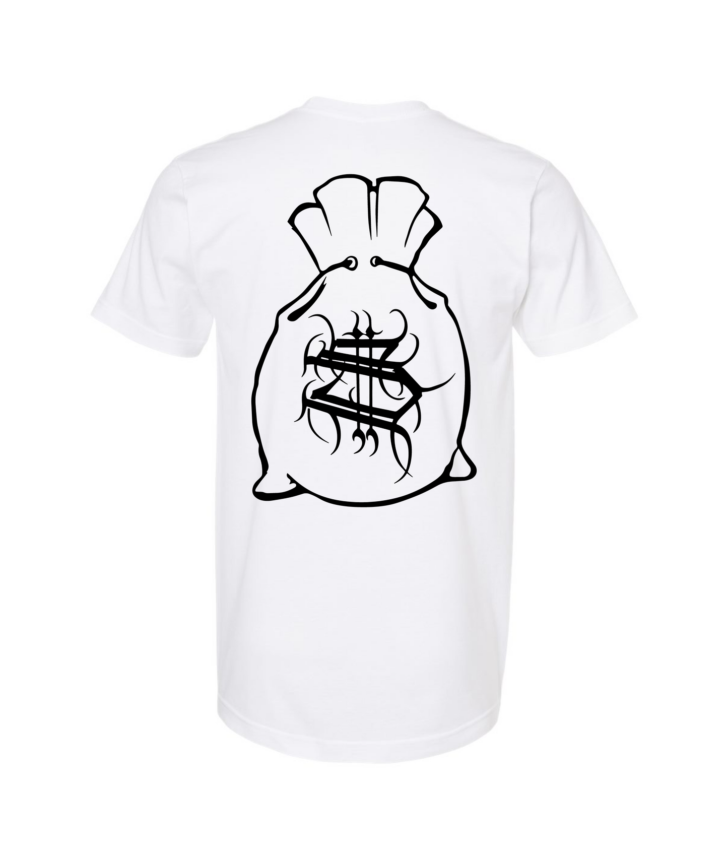 Hu$tle Hard - LOGO 5 - White T-Shirt