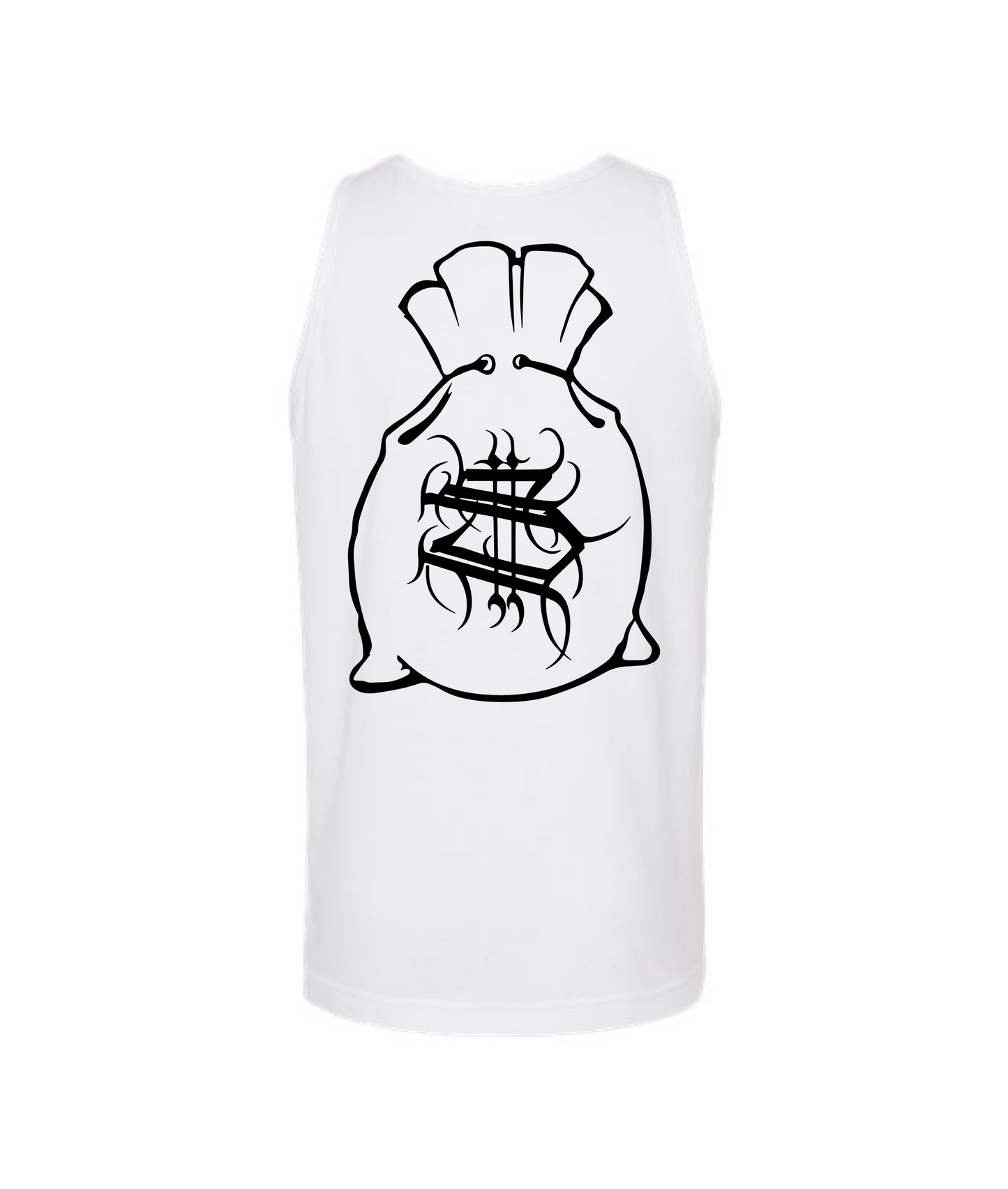 Hu$tle Hard - LOGO 5 - White Tank Top