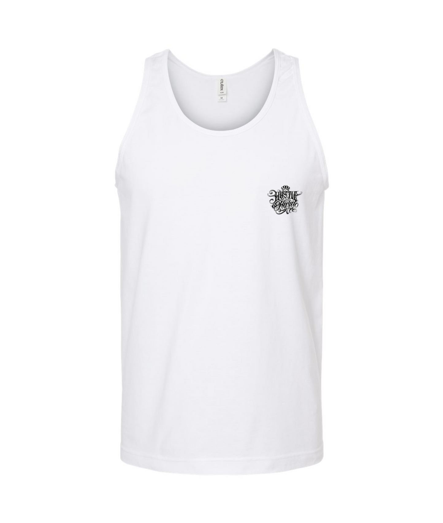 Hu$tle Hard - LOGO 5 - White Tank Top