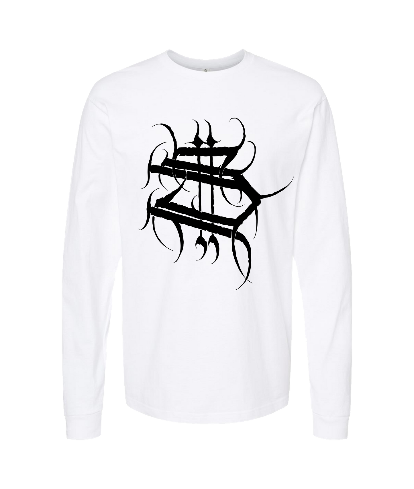 Hu$tle Hard - LOGO 6 - White Long Sleeve T