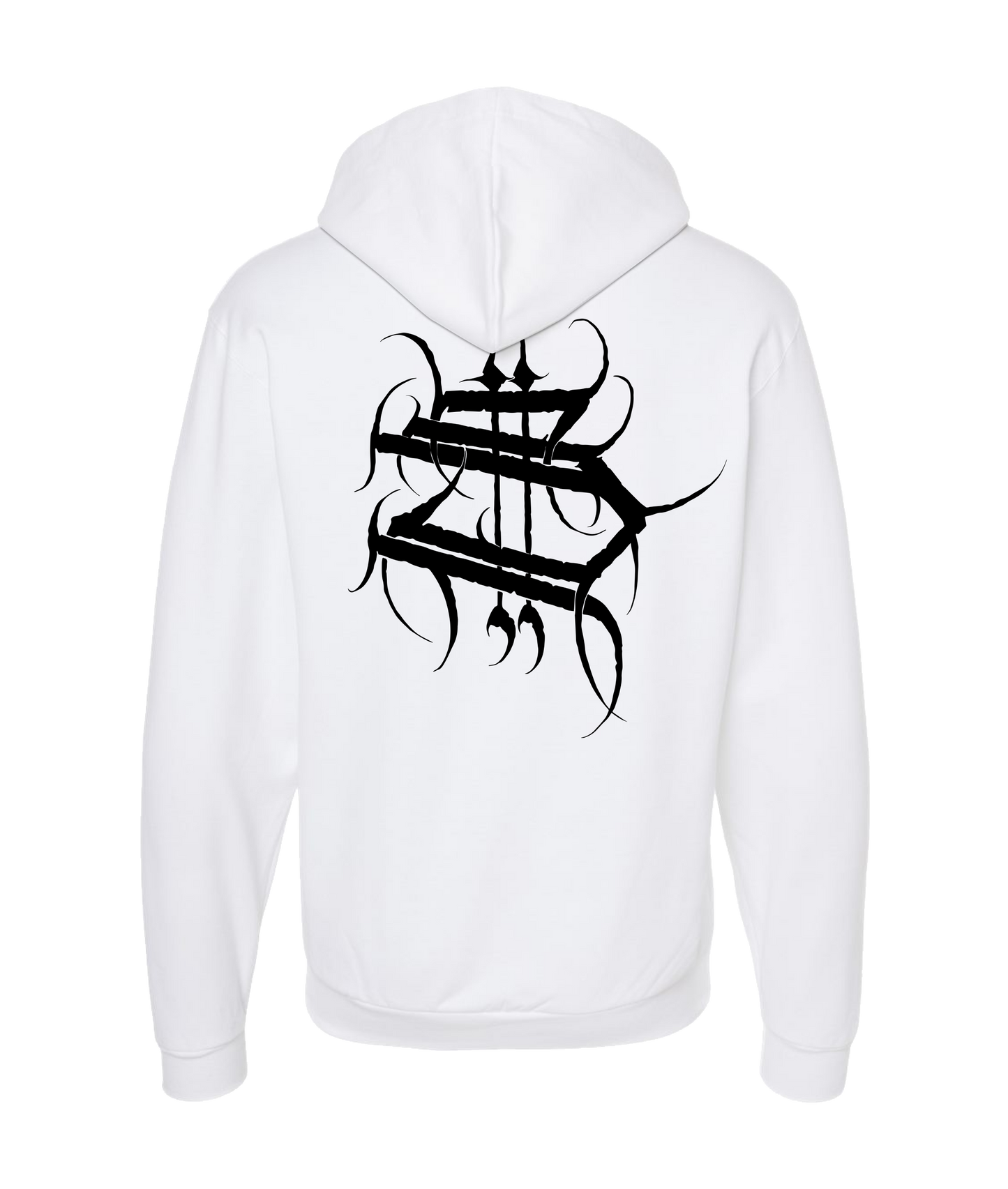 Hu$tle Hard - LOGO 6 - White Zip Up Hoodie