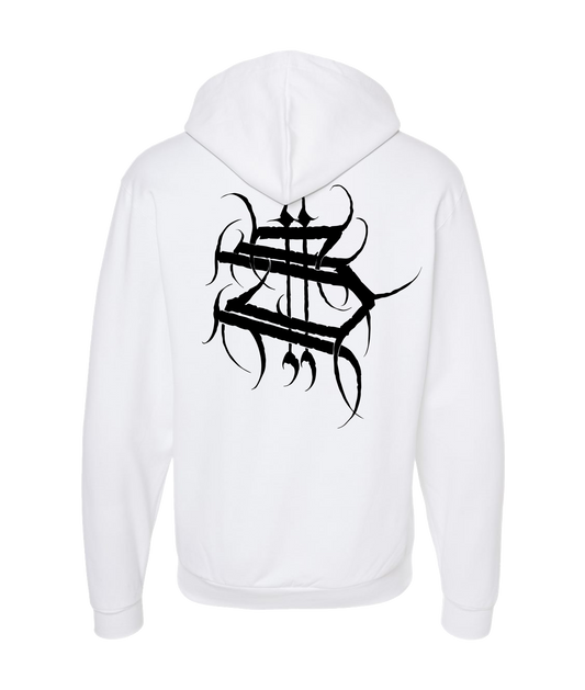 Hu$tle Hard - LOGO 6 - White Zip Up Hoodie