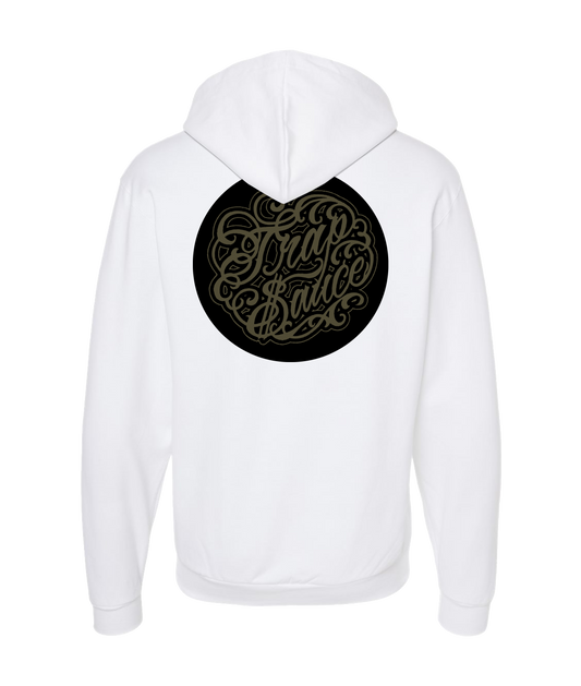 Hu$tle Hard - LOGO 7 - White Zip Up Hoodie