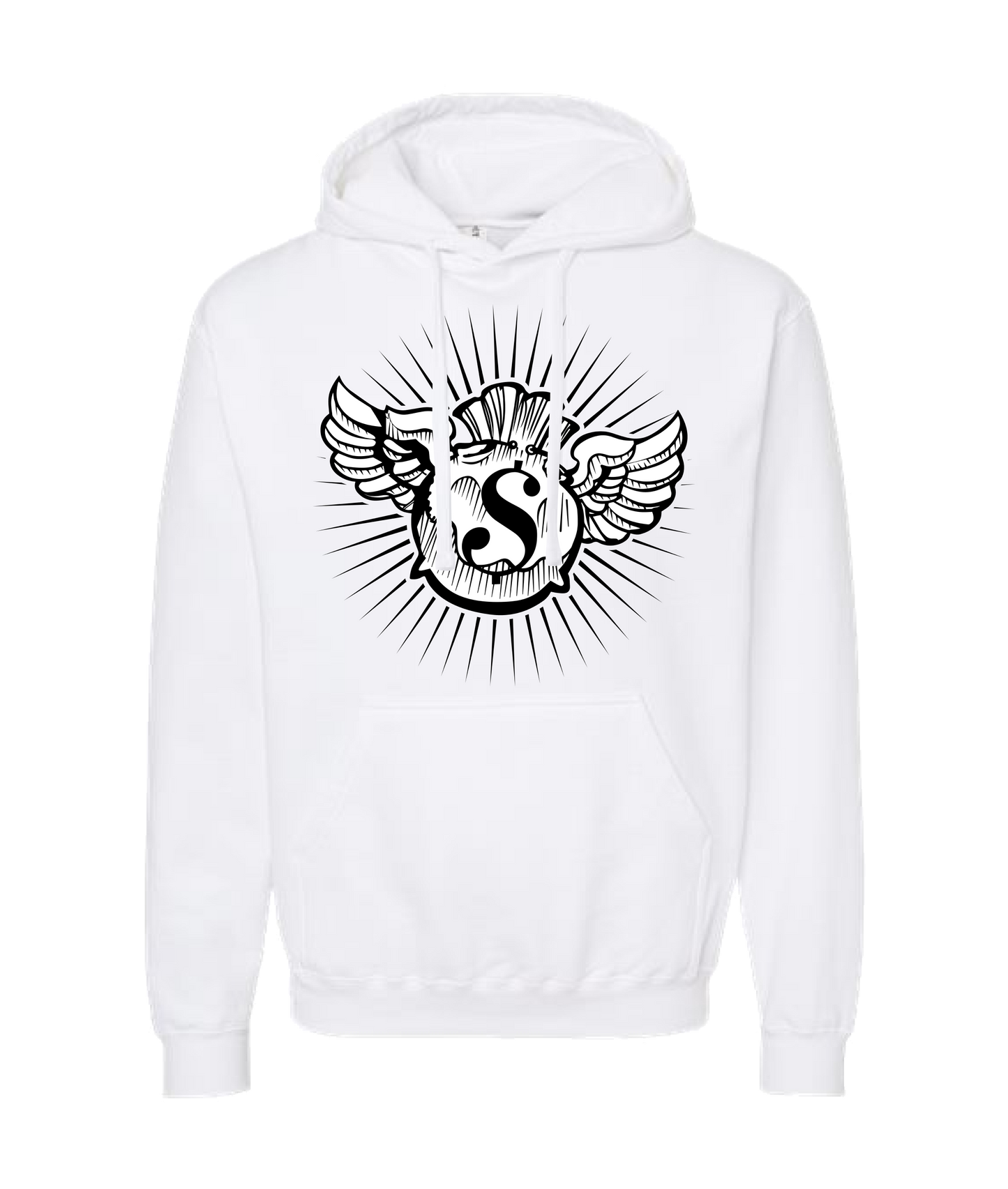 Hu$tle Hard - LOGO 1 - White Hoodie