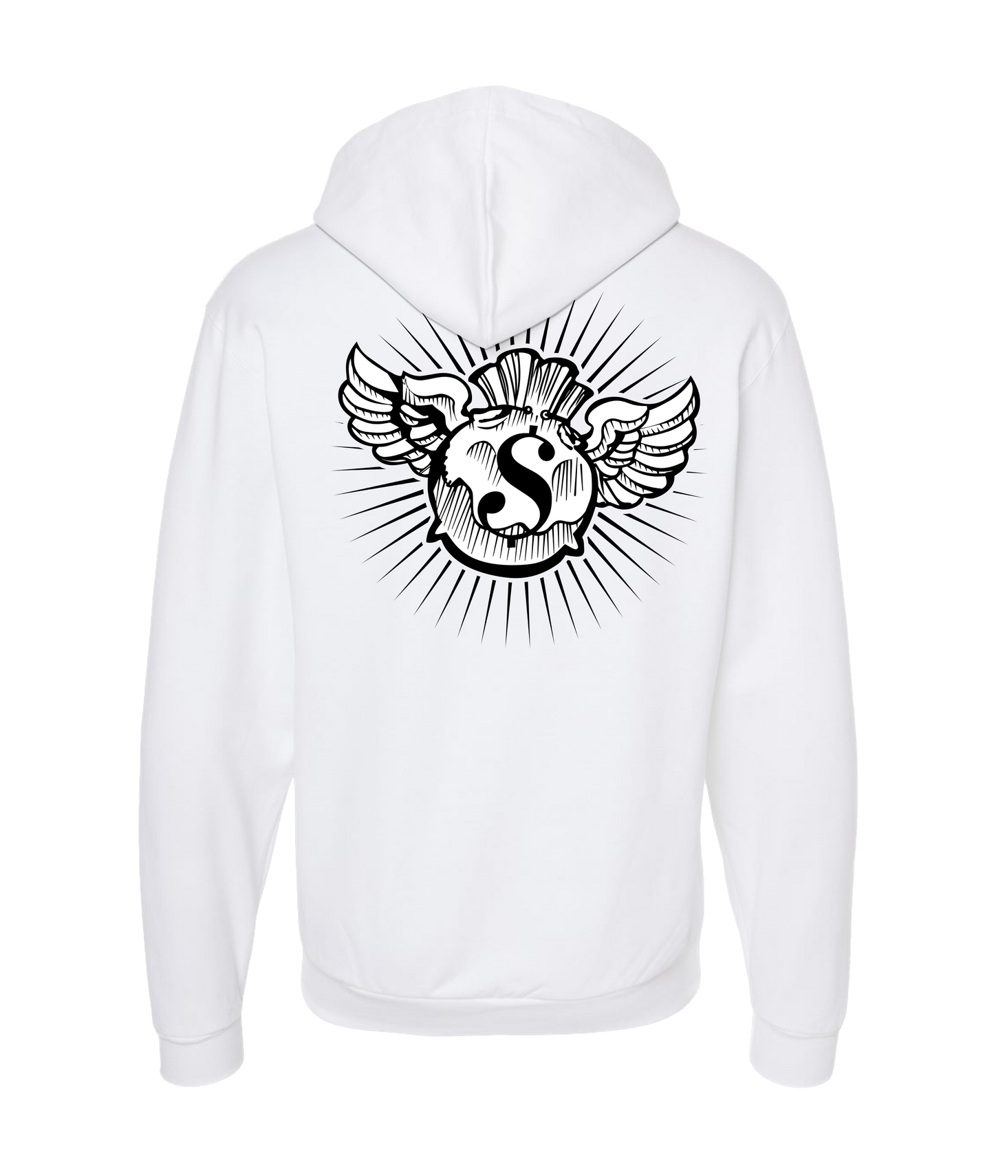 V-HHTOP - LOGO 1 - White Zip Up Hoodie