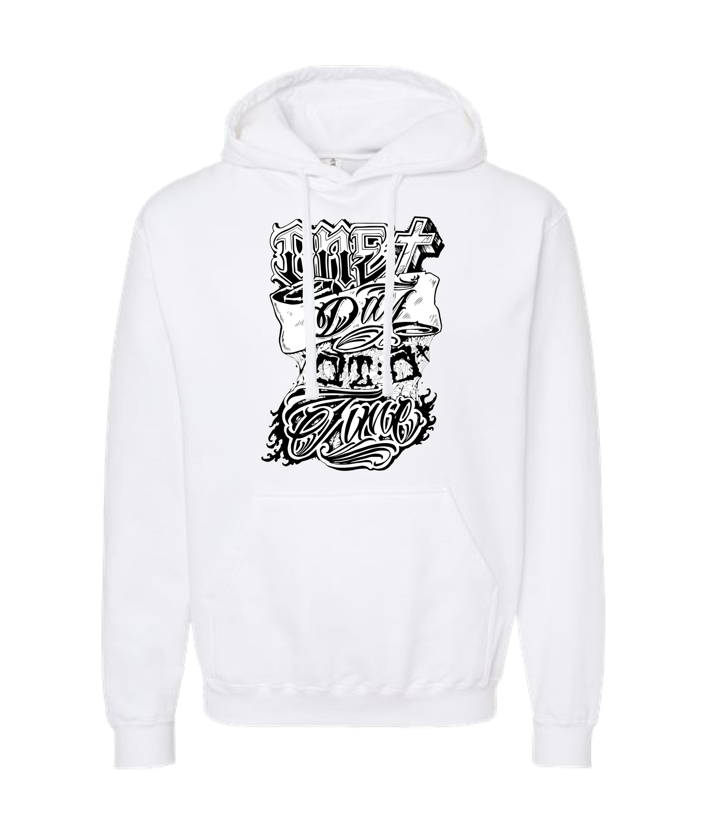 Hu$tle Hard - LOGO 2 - White Hoodie