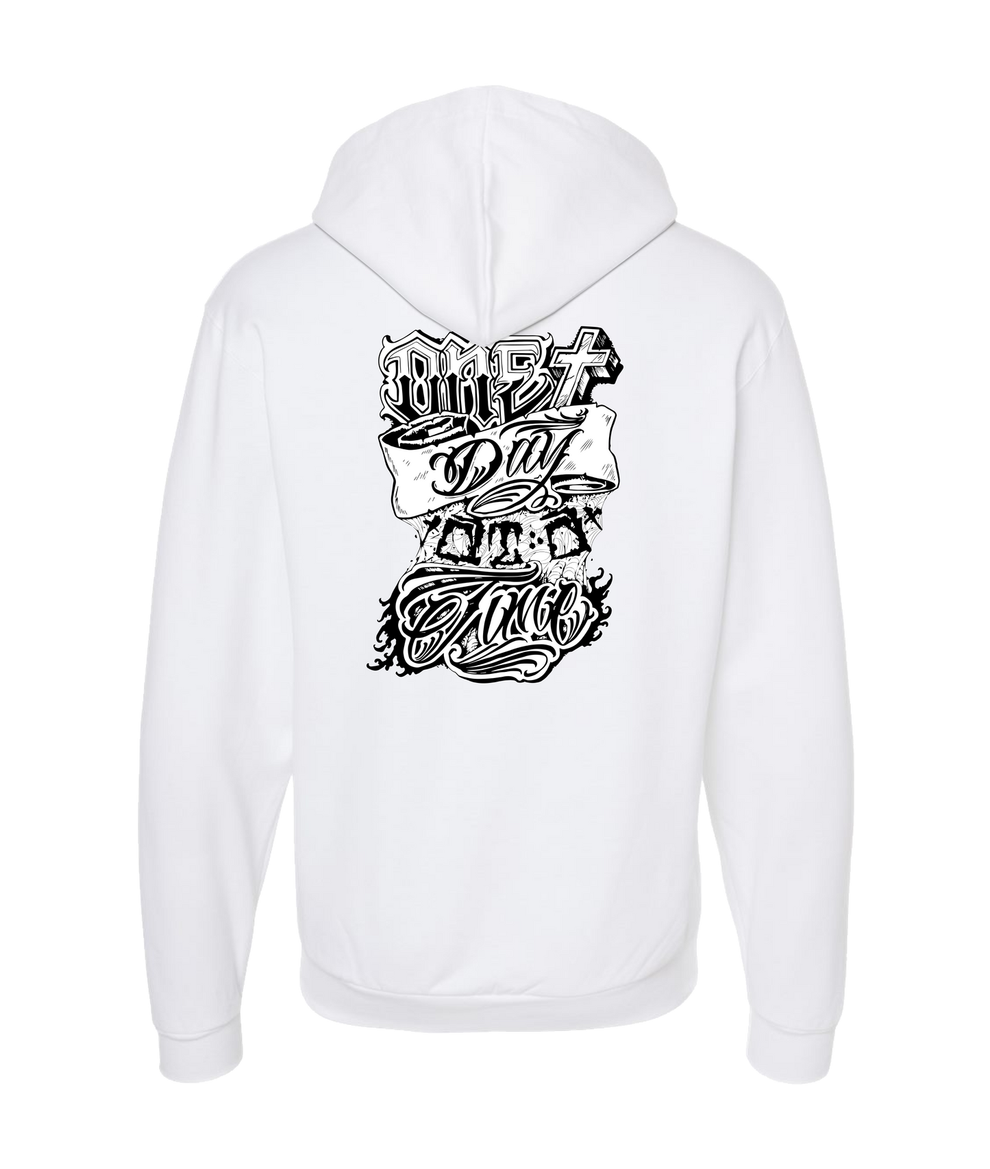 Hu$tle Hard - LOGO 2 - White Zip Up Hoodie