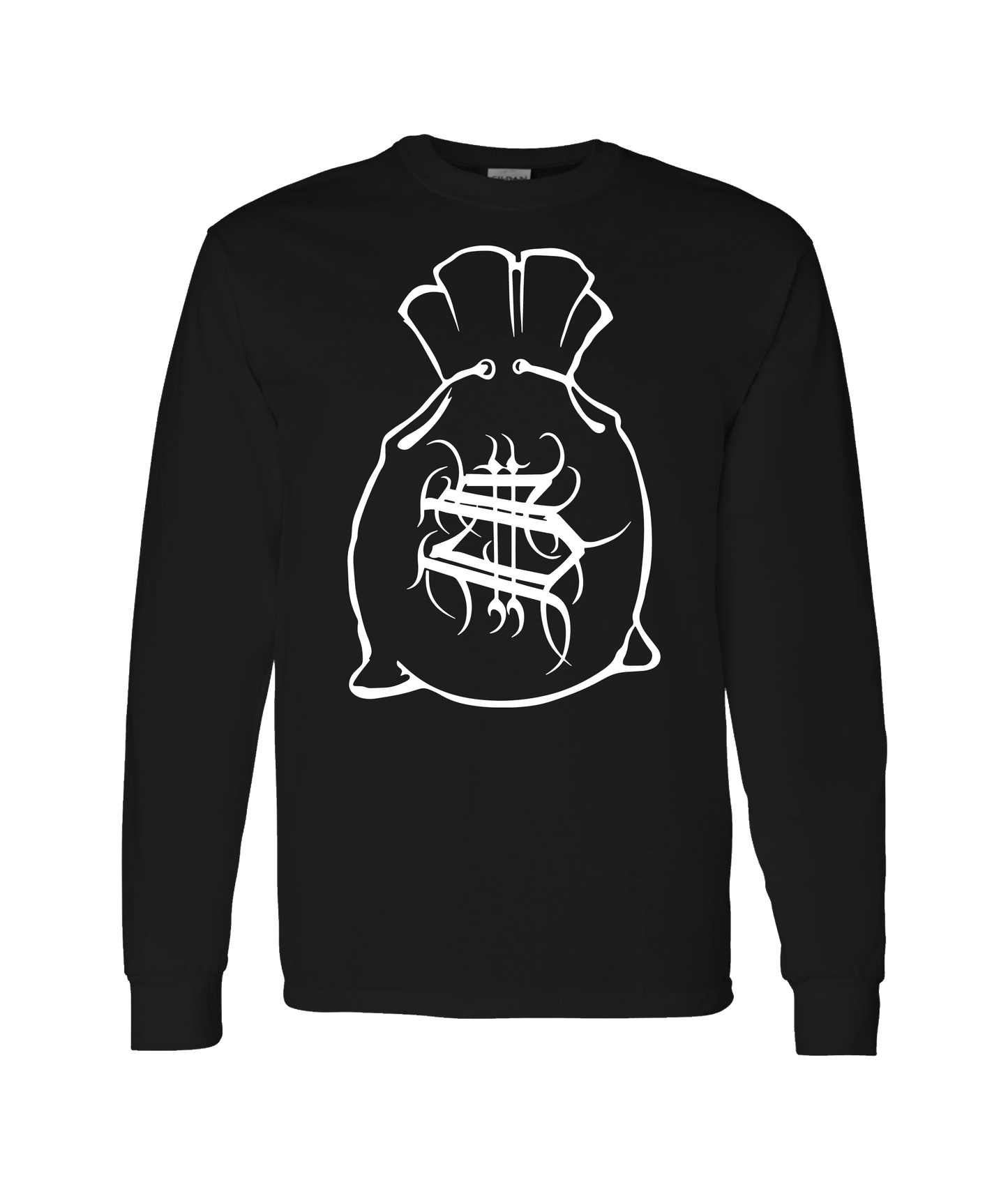 Hu$tle Hard - LOGO 3 - Black Long Sleeve T