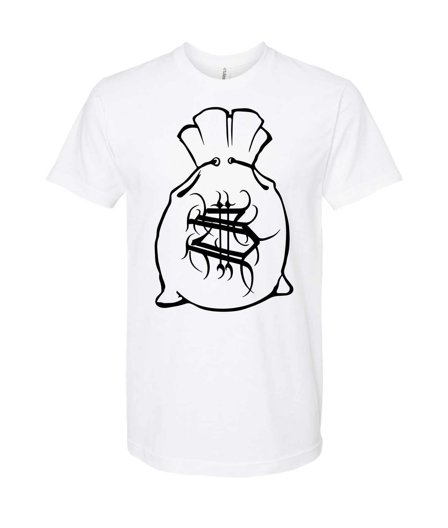 Hu$tle Hard - LOGO 3 - White T-Shirt