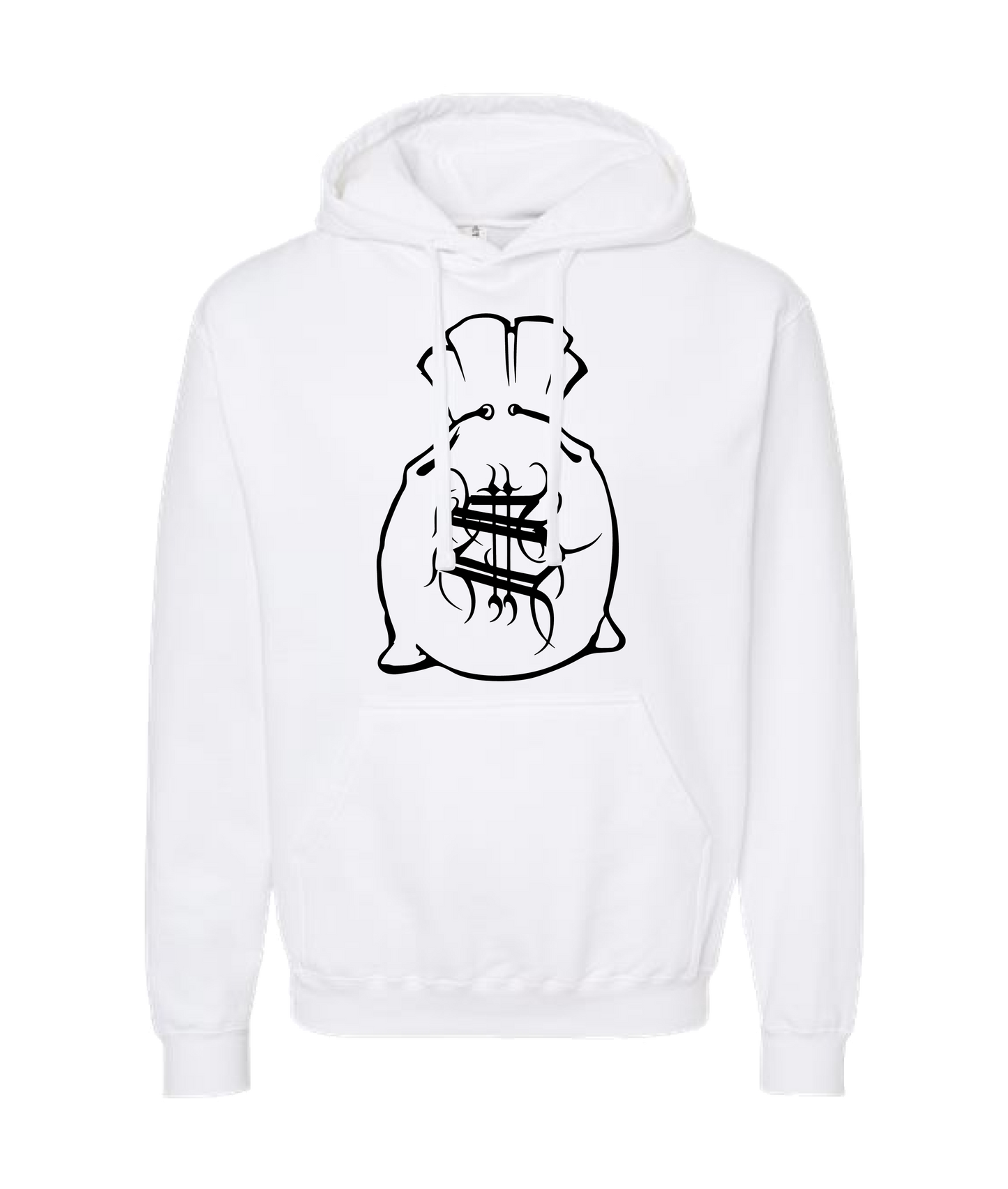 Hu$tle Hard - LOGO 3 - White Hoodie