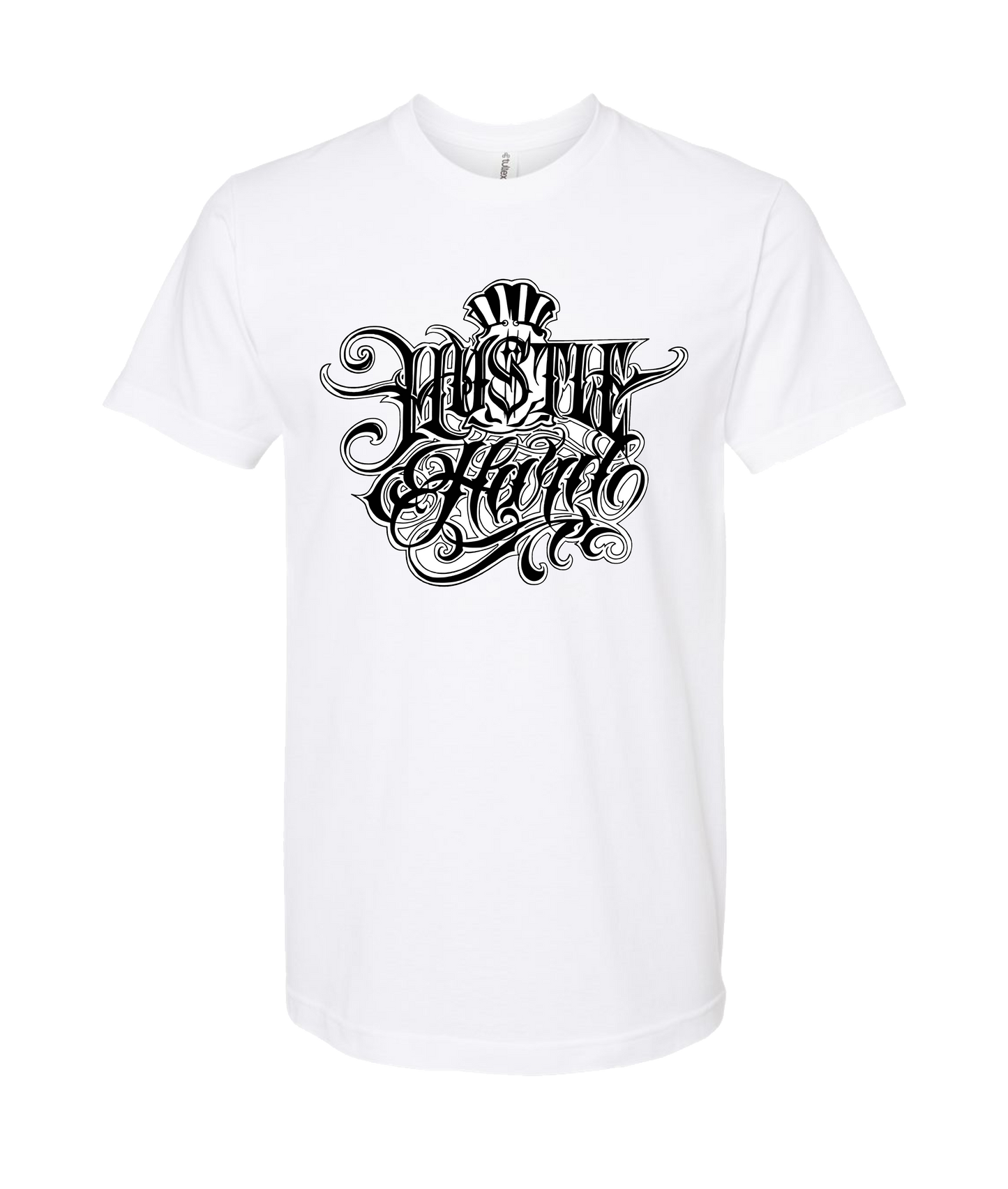 Hu$tle Hard - LOGO 4 - White T-Shirt