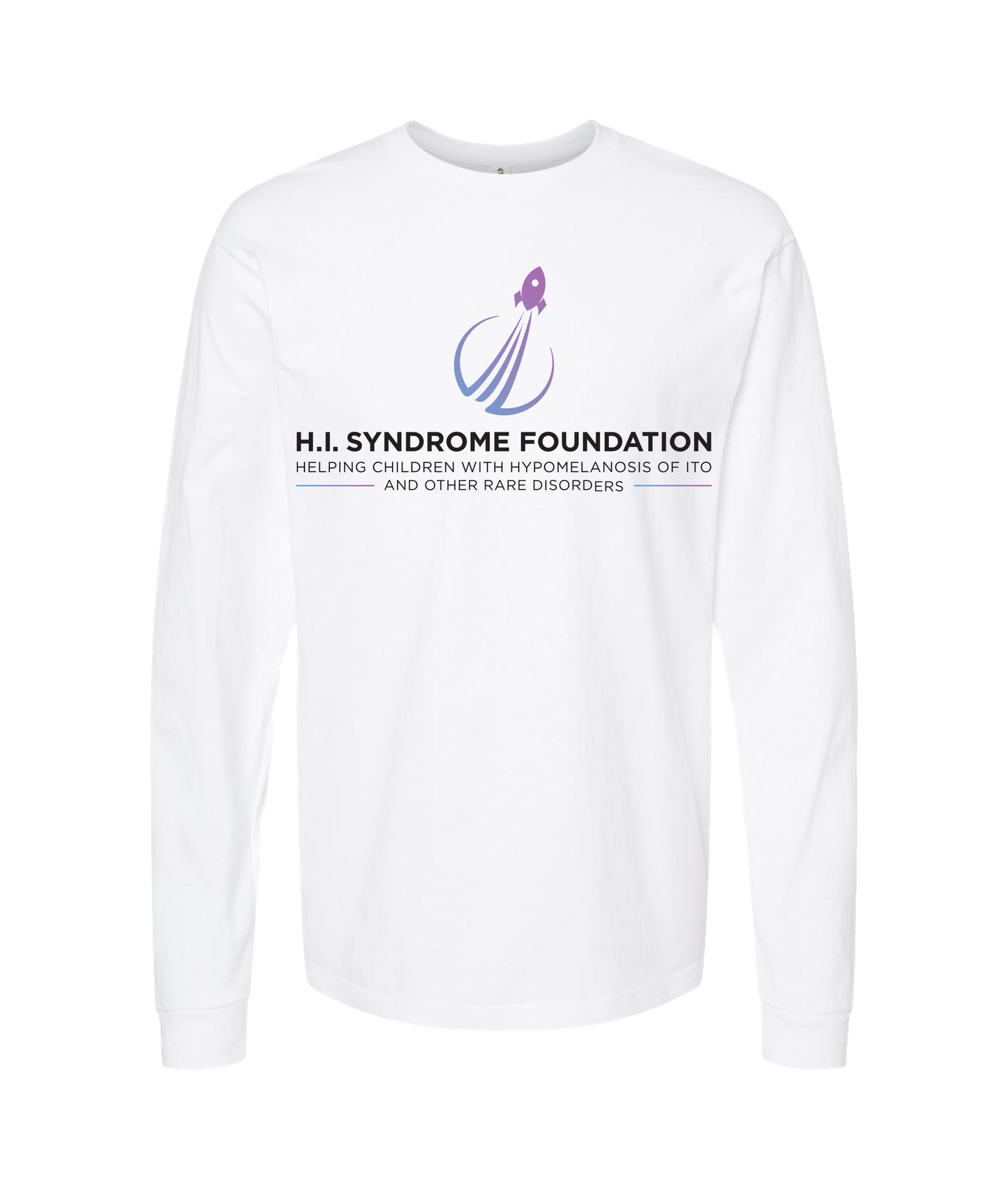 H.I Syndrome Foundation - DESIGN 1 - White Long Sleeve T