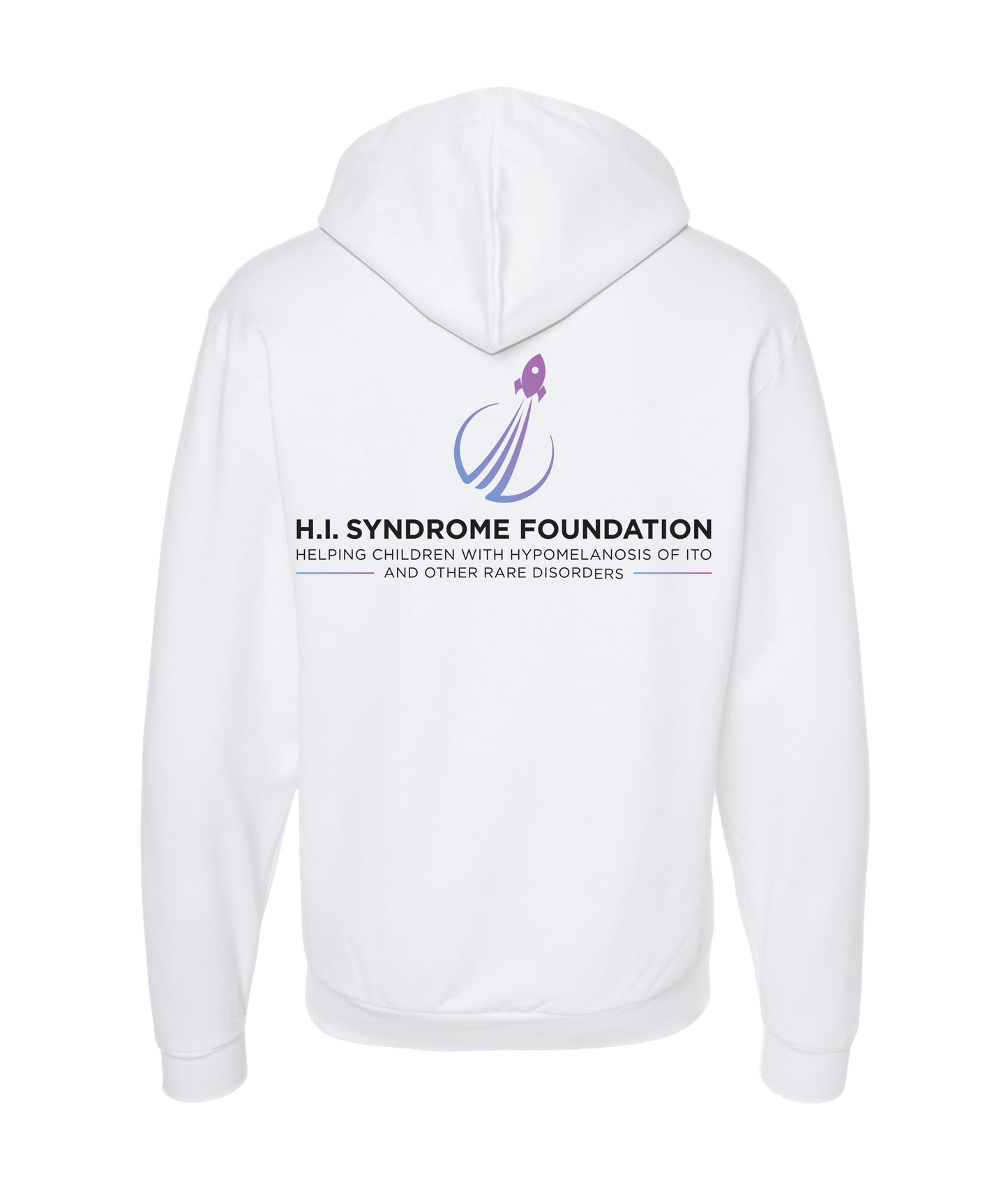 H.I Syndrome Foundation - DESIGN 1 - White Zip Up Hoodie