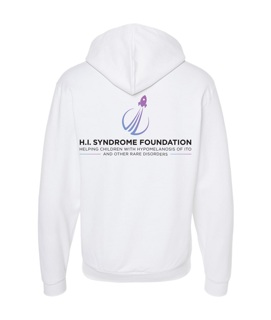 H.I Syndrome Foundation - DESIGN 1 - White Zip Up Hoodie