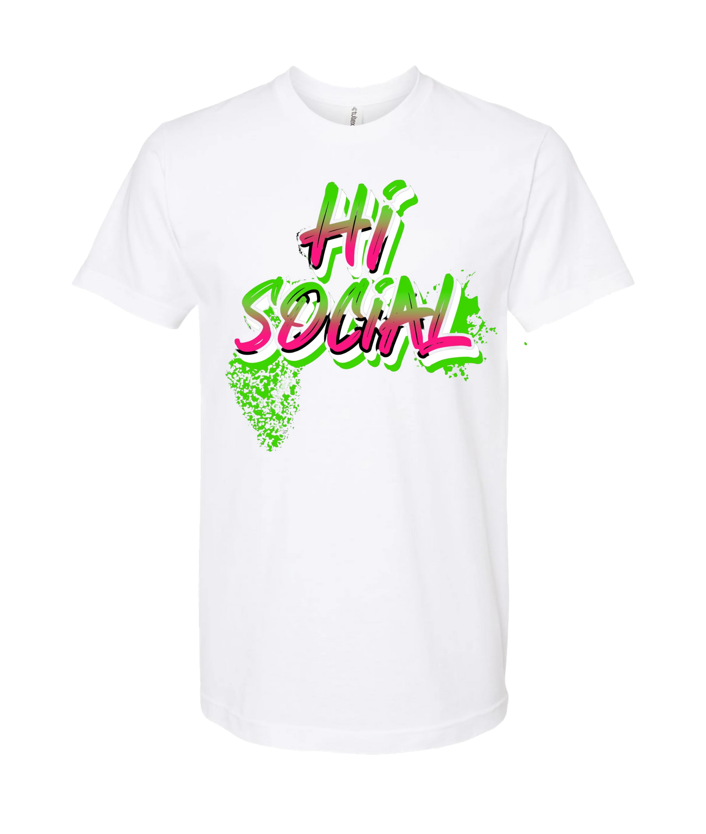 HiSocial - Logo - White T-Shirt