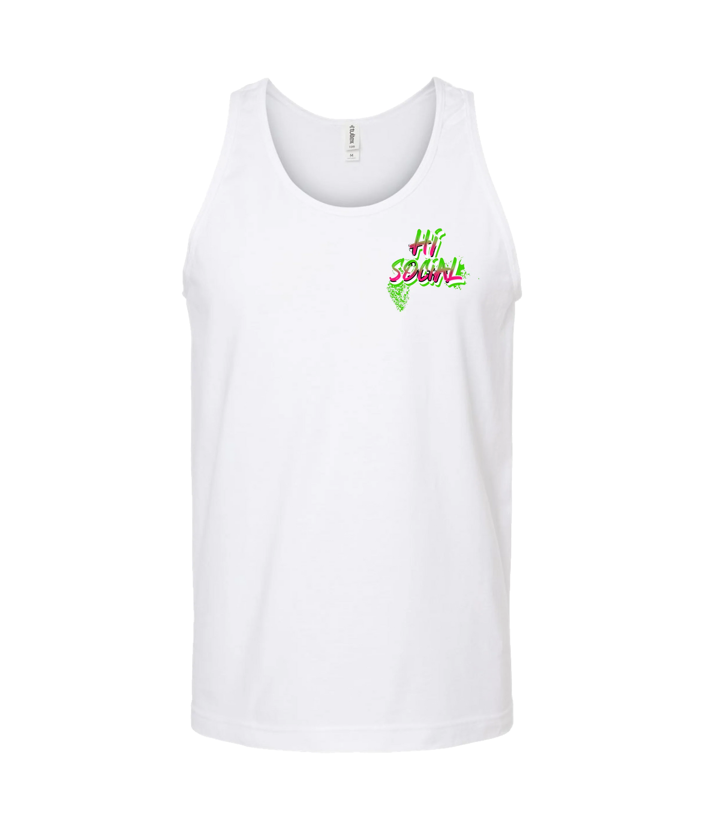 HiSocial - Logo - White Tank Top