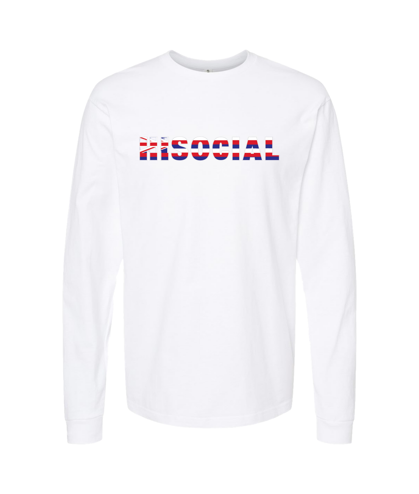 HiSocial - Logo 2 - White Long Sleeve T