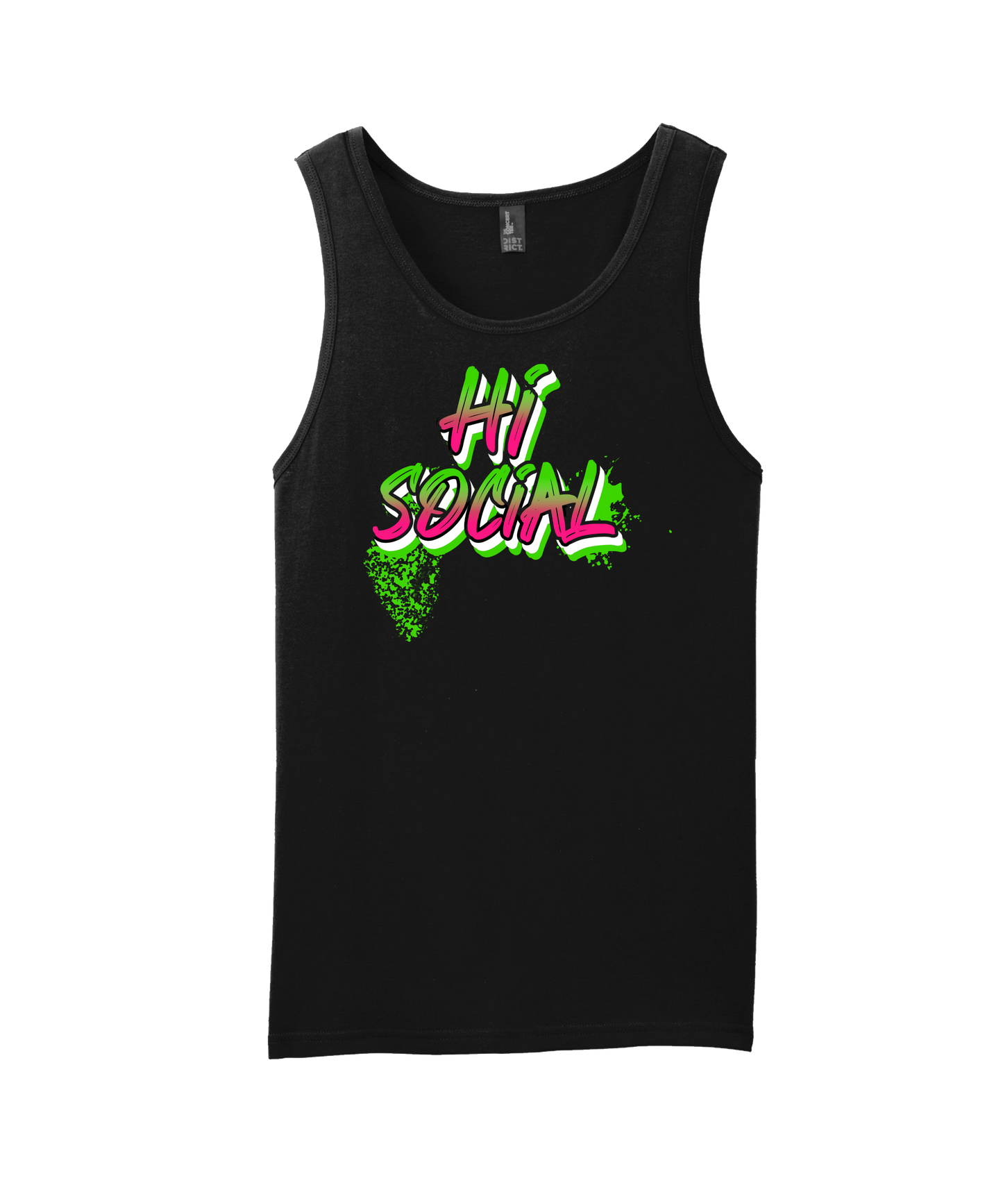 HiSocial - Logo - Black Tank Top