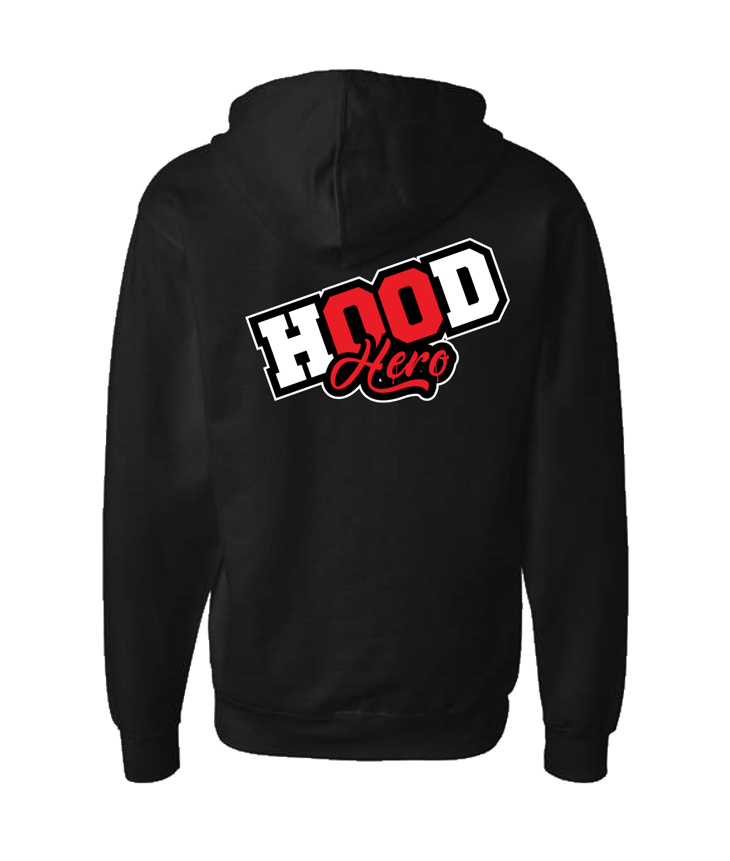 HustleMadeJhooks - Hood Hero - Black Zip Up Hoodie