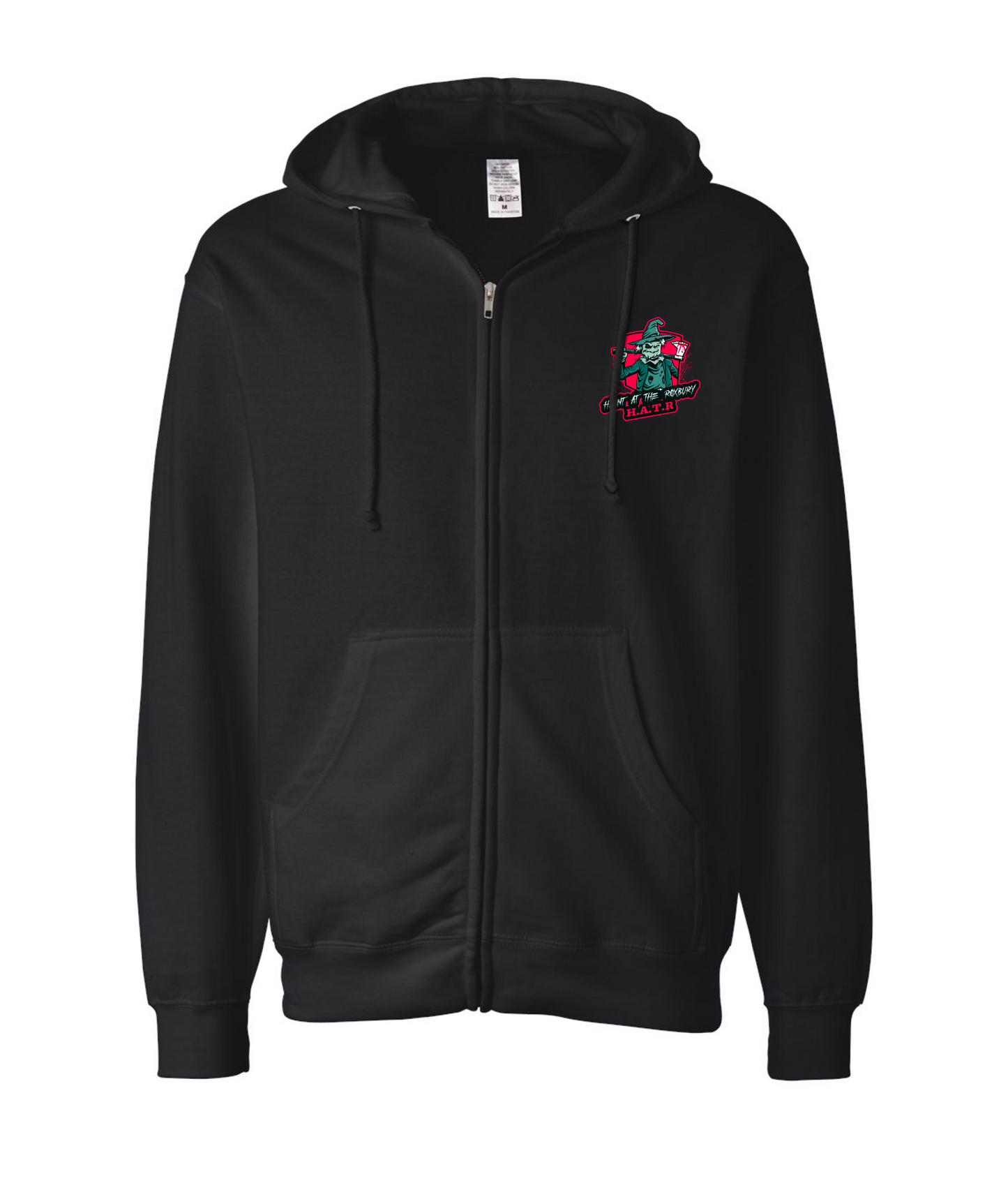 HAUNT AT THE ROXBURY - MOON - Black Zip Up Hoodie