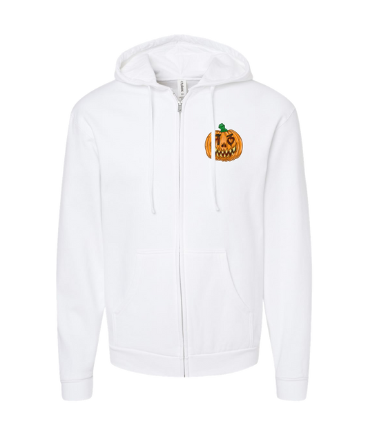 Hvlloween - Evil Pumpkin 93 - White Zip Up Hoodie