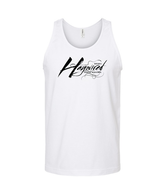 Haywired - Country With a Kick Logo - White Tank Top