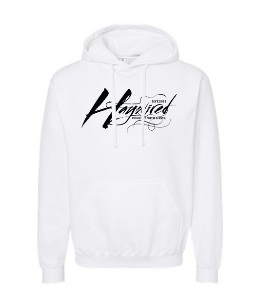 Haywired - Country With a Kick Logo - White Hoodie