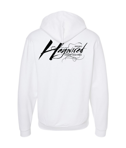 Haywired - Country With a Kick Logo - White Zip Hoodie